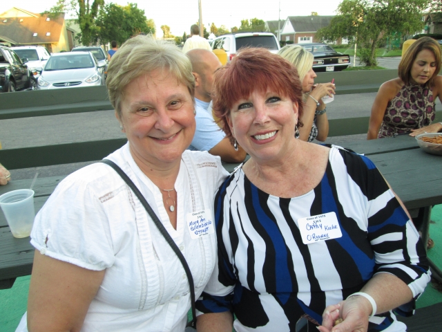 Friday night at the Village Inn Mary Anne Golembieski Strayer and Cathy ORouke