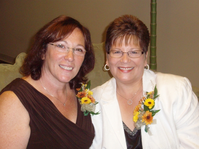 Robin Smith Yackee on right in white jacket, at nieces wedding.